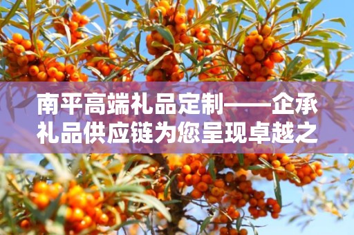 南平高端礼品定制——企承礼品供应链为您呈现卓越之选